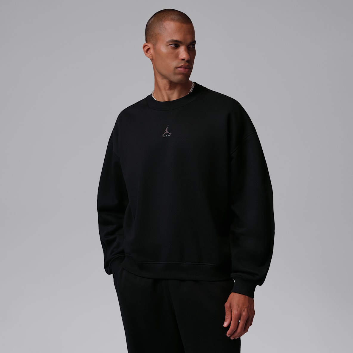 Jordan Brooklyn Men's Oversized Fleece Crew-Neck Sweatshirt