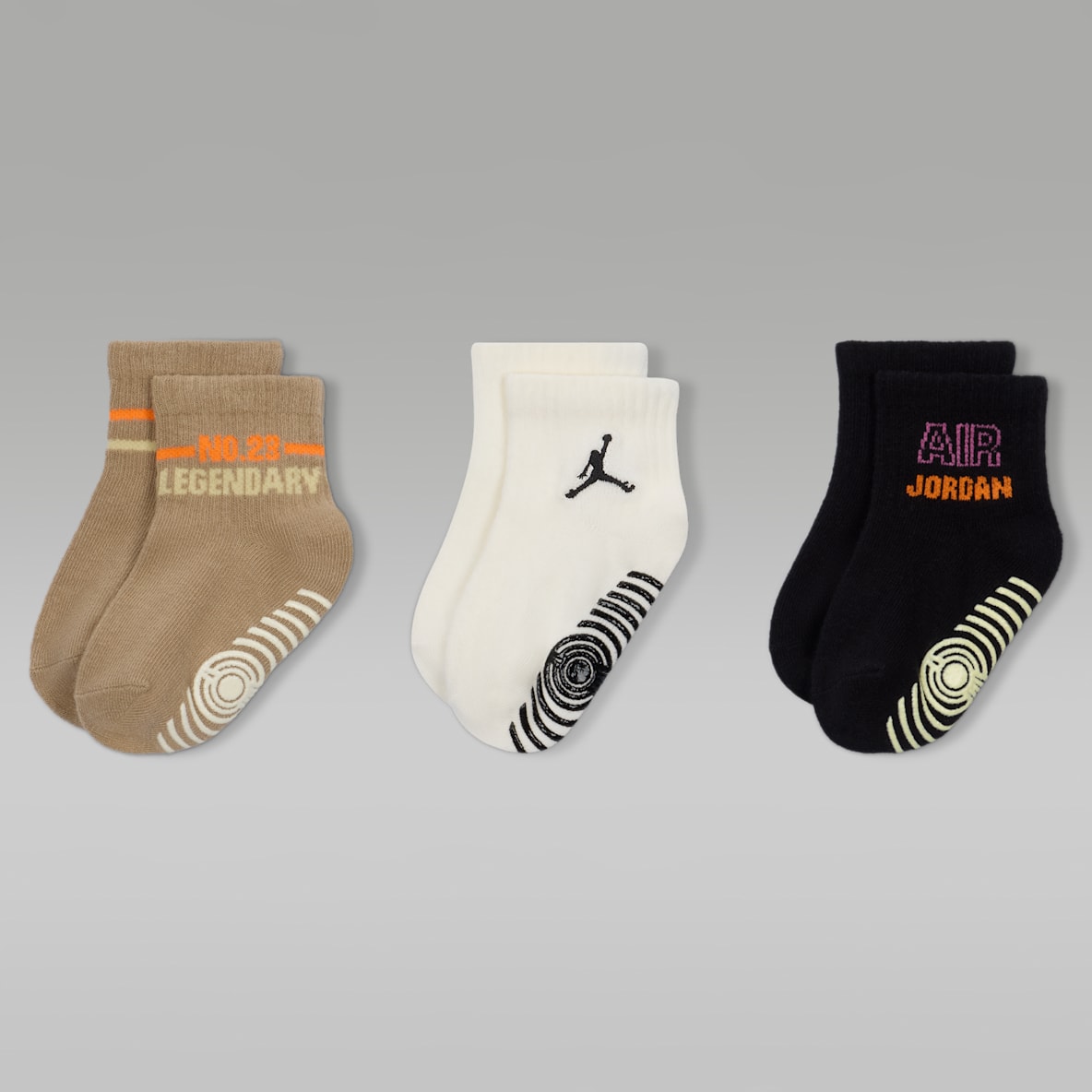 Jordan Baby Legendary Gripper Socks (3 Pairs)