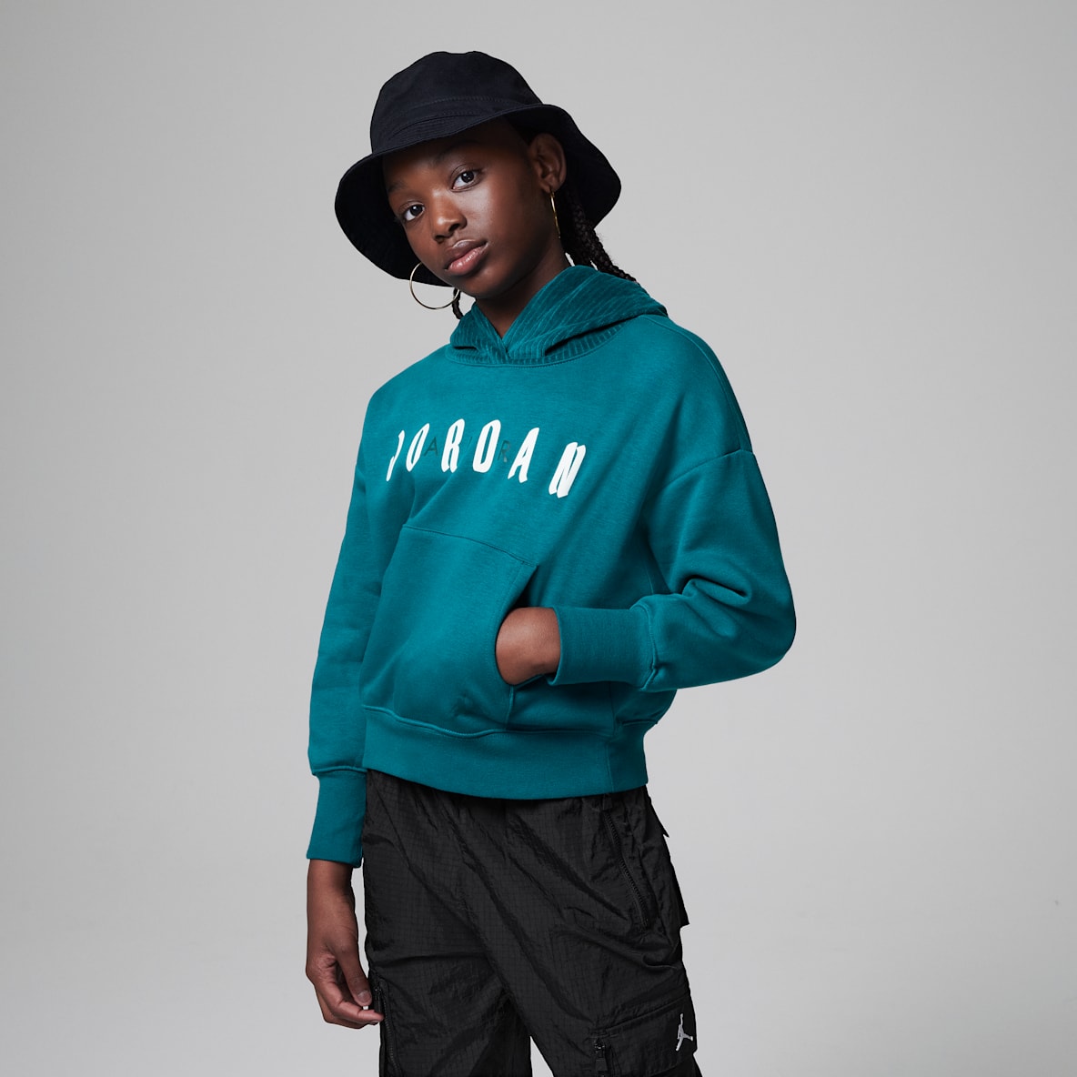 Jordan Soft Touch Mixed Pullover Hoodie Jordan Soft Touch Mixed Pullover Hoodie Sudadera con gorro para niños talla grande