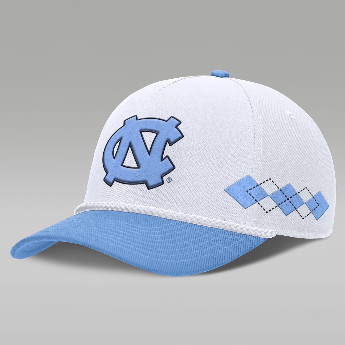 North Carolina Rise Argyle Gorra universitaria marca Jordan ajustable para hombre