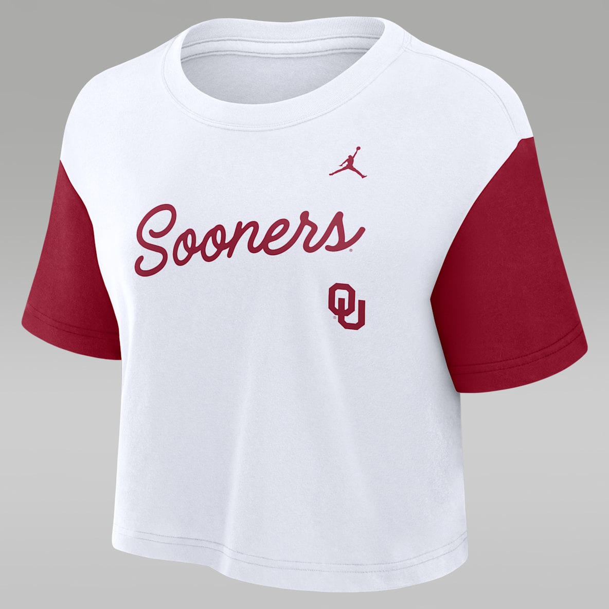 Oklahoma Script Oklahoma Script Women's Jordan Brand Dri-FIT College Cropped T-Shirt