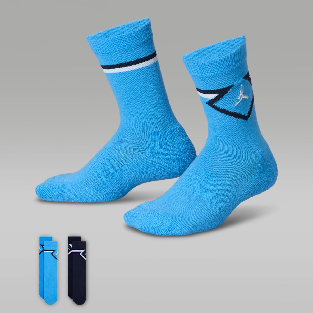Jordan Big Kids' Diamond High Crew Socks (2 Pairs)