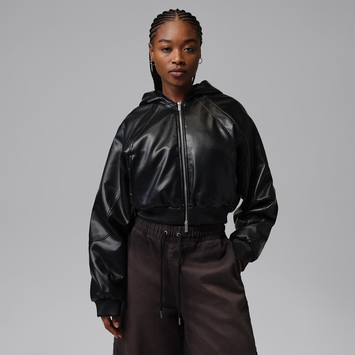 Jordan Flight 女款人造皮革外套