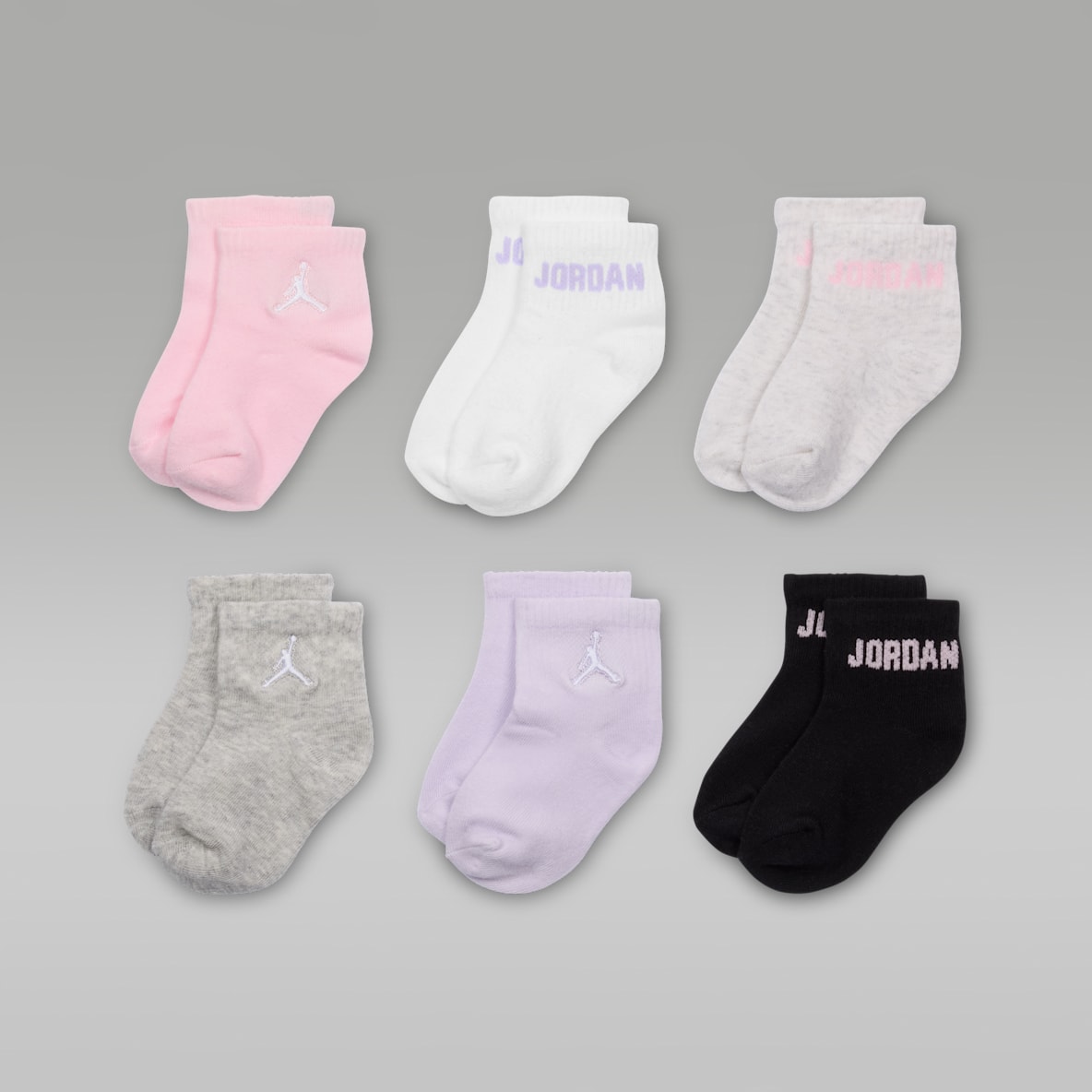 Jordan Everyday Essentials Calcetines al tobillo para bebé e infantil (6 pares)