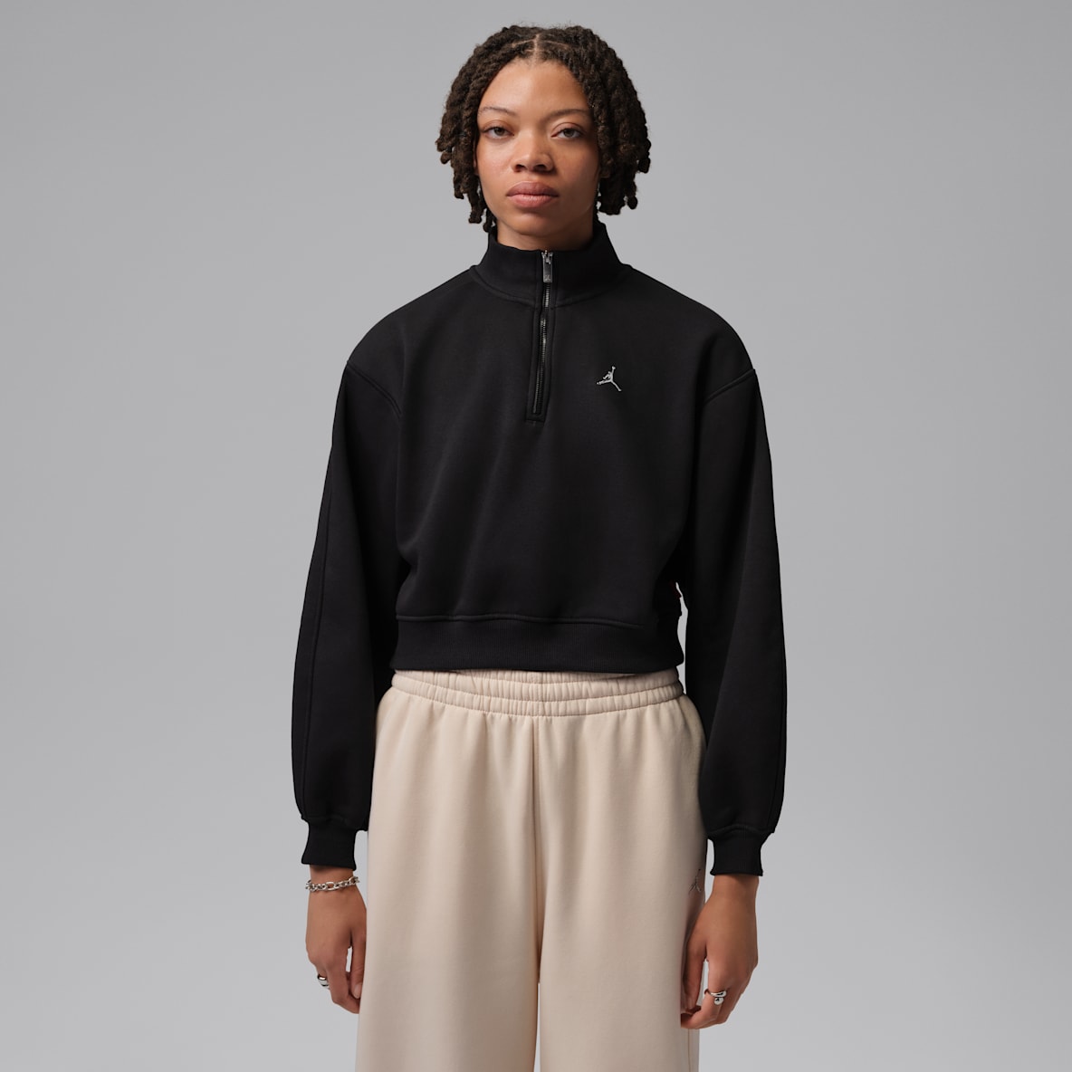 Jordan Brooklyn Women's 1/4-Zip Cropped Top