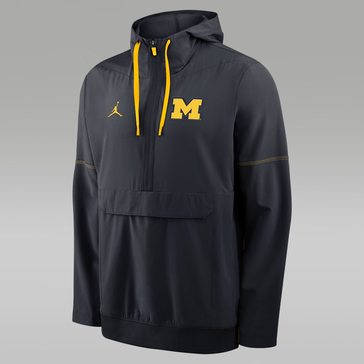 Michigan Sideline Anorak Men's Jordan Brand College 1/2-Zip Hooded Jacket