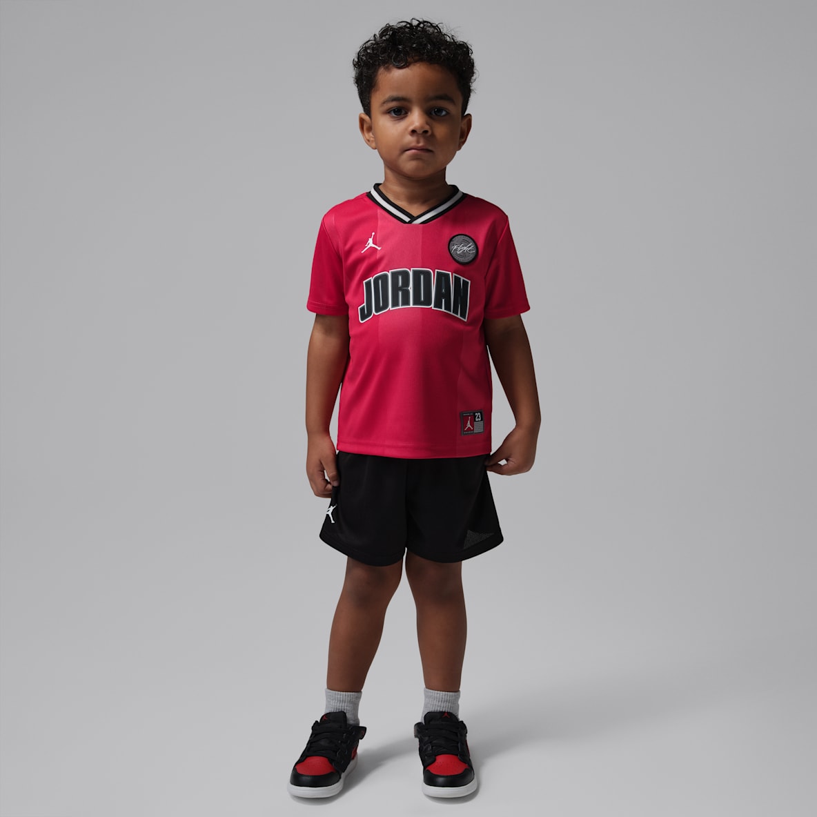 Jordan Conjunto de jersey deportivo y shorts de malla infantil
