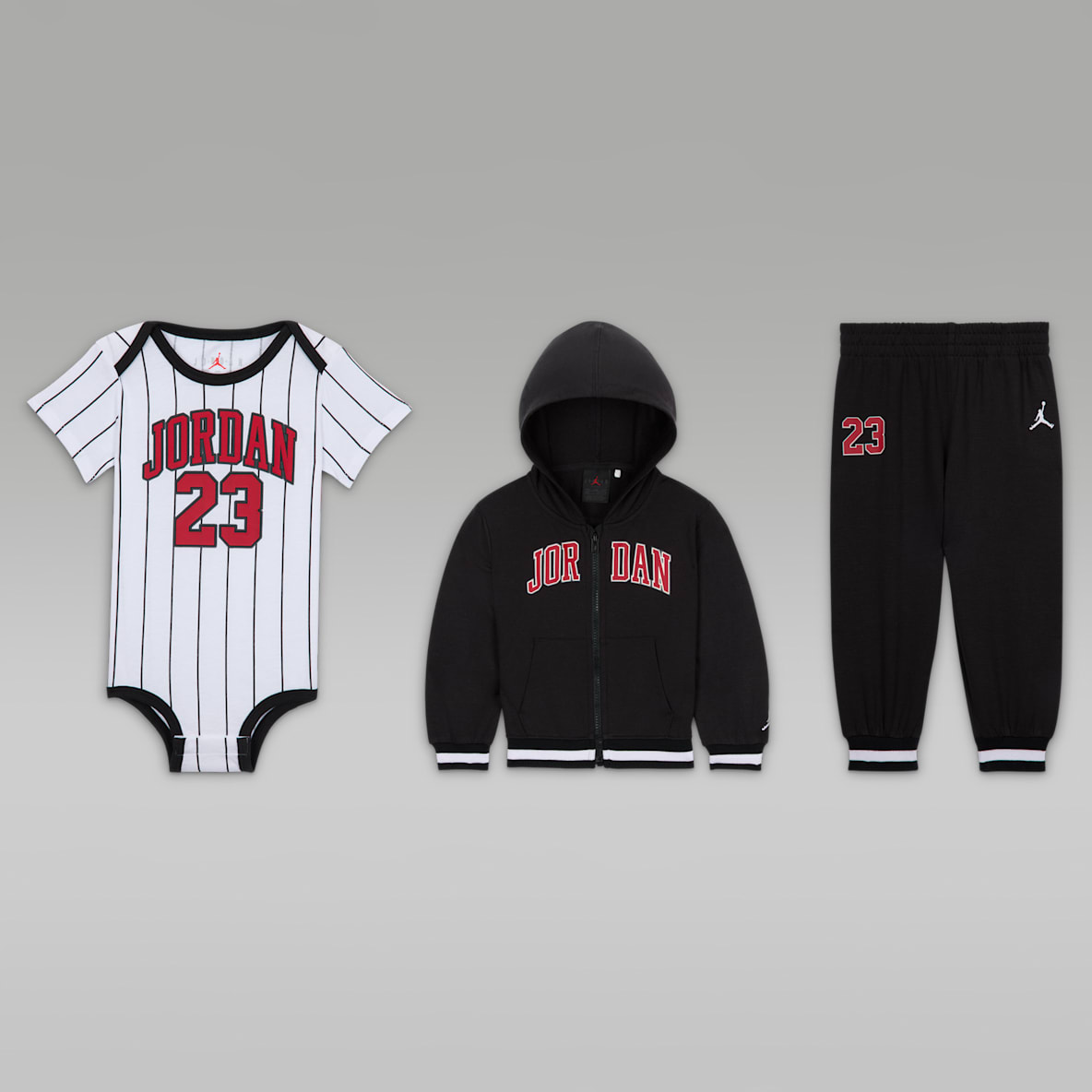 Jordan Jordan Baby (6–12) 23 Jersey 3-Piece Full-Zip Hoodie Set