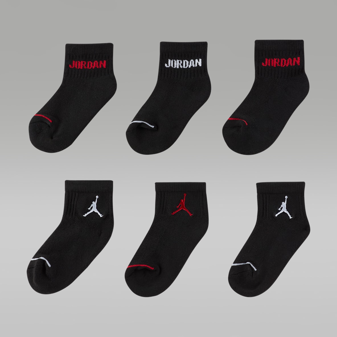 Jordan Calcetines al tobillo Legend para niños talla grande (6 pares)