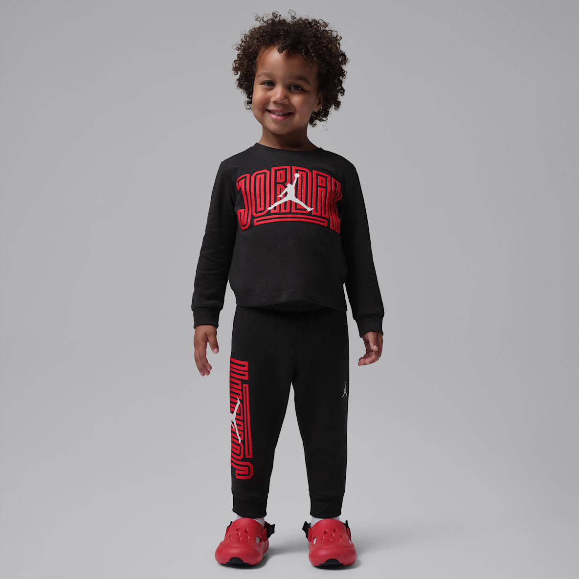 Jordan Set aus Jumpman-Longsleeve und Fleece-Hose für Kleinkinder