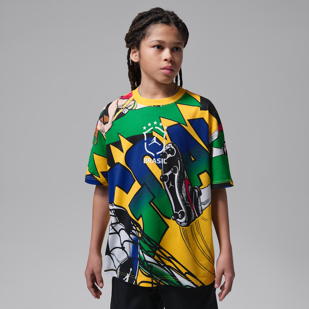 Jordan Essentials Big Kids' Boxy Goal T-Shirt