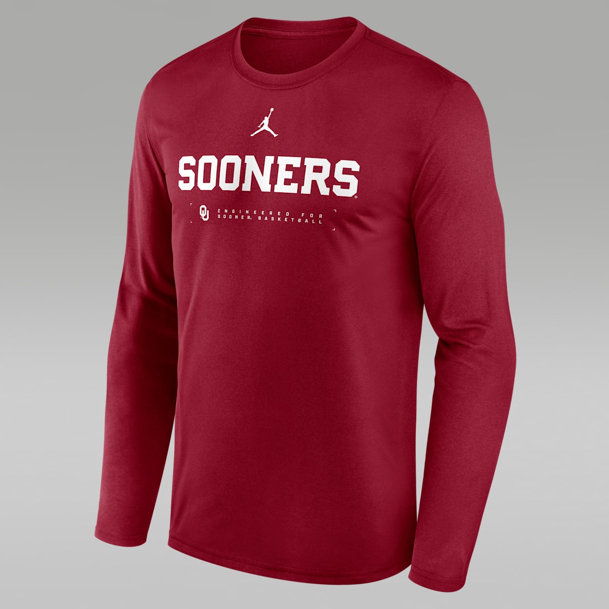 Oklahoma Courtside Basketball Shootaround Legend Oklahoma Courtside Basketball Shootaround Legend Men's Jordan Brand Dri-FIT College Long-Sleeve T-Shirt