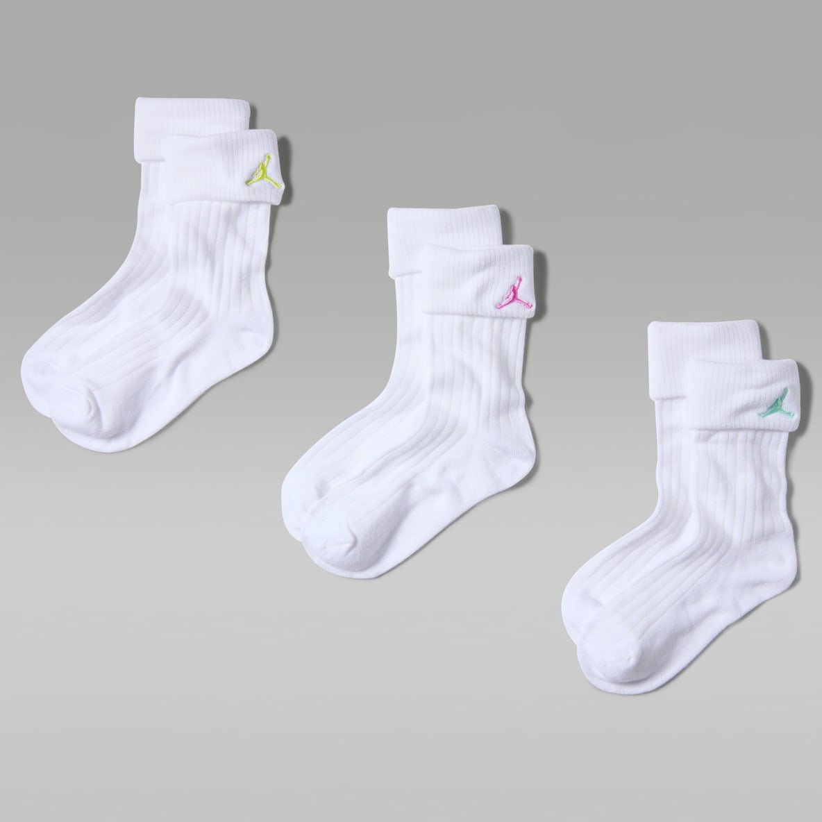 Jordan Kids' Fold-Over Micro-Crew Socks (3 Pairs)