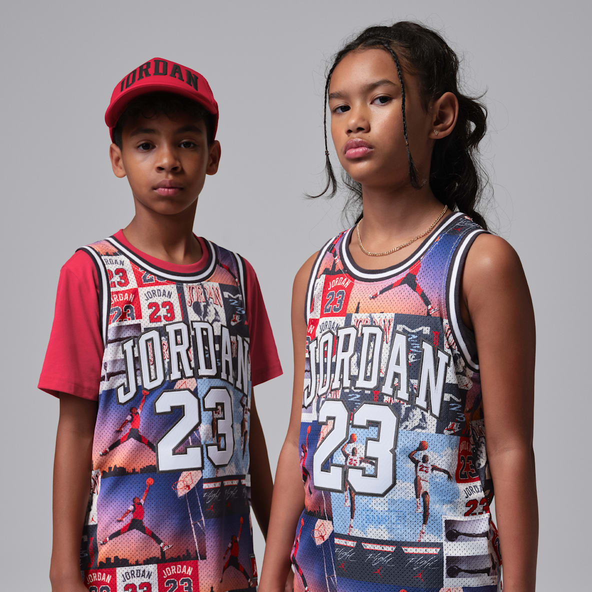 Jordan 23 Jersey a rayas para niños talla grande