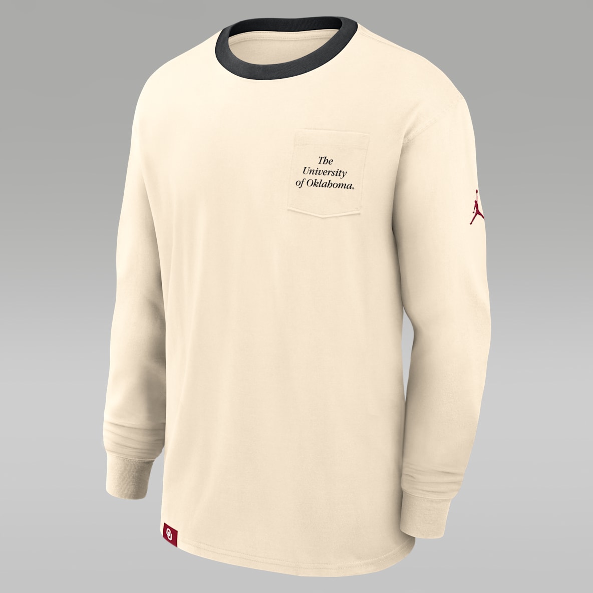 Oklahoma Athletic Prep Max90 Pocket Logo Oklahoma Athletic Prep Max90 Pocket Logo Men's Jordan Brand College Long-Sleeve T-Shirt