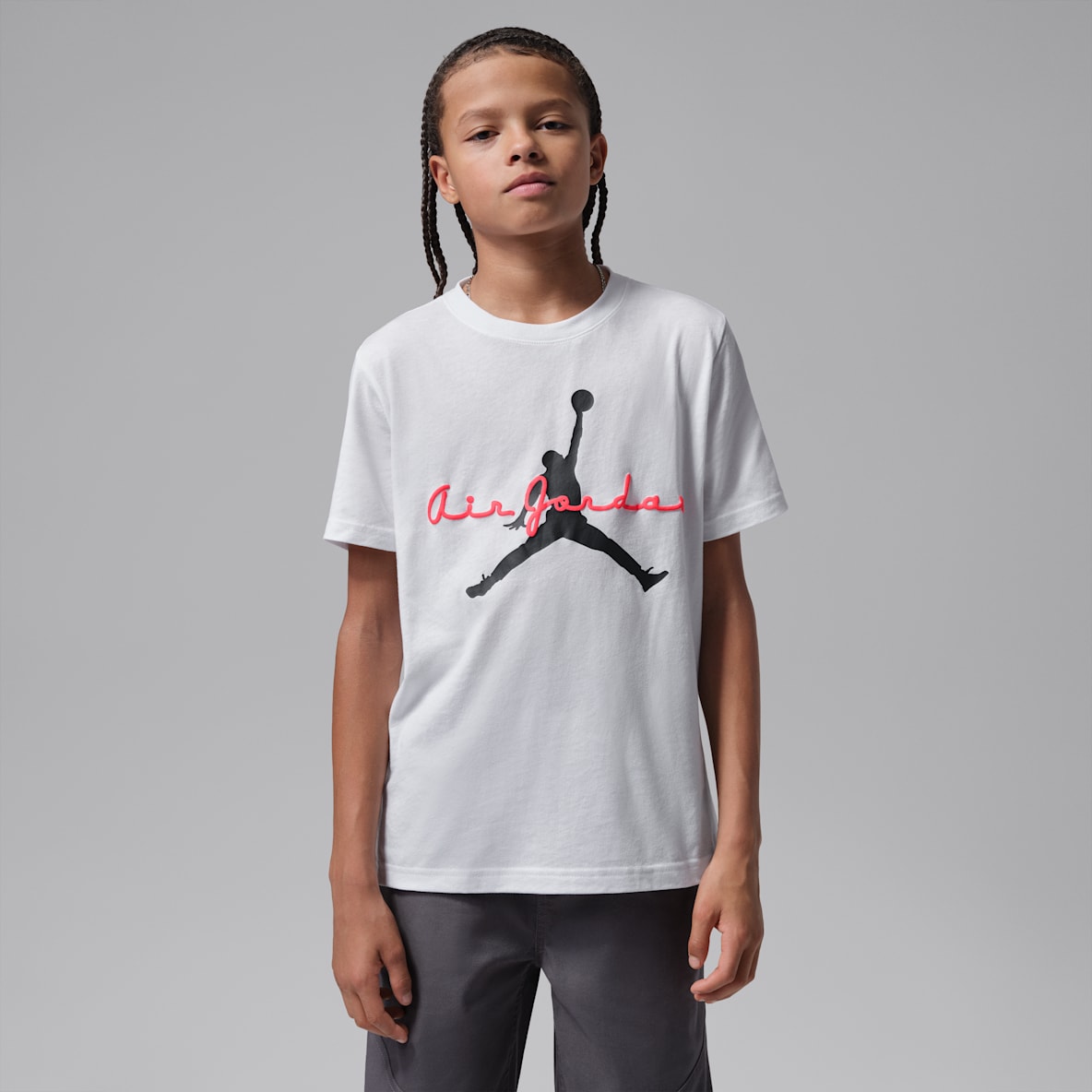 Jordan Flight Essentials Playera con tipografía para niños talla grande