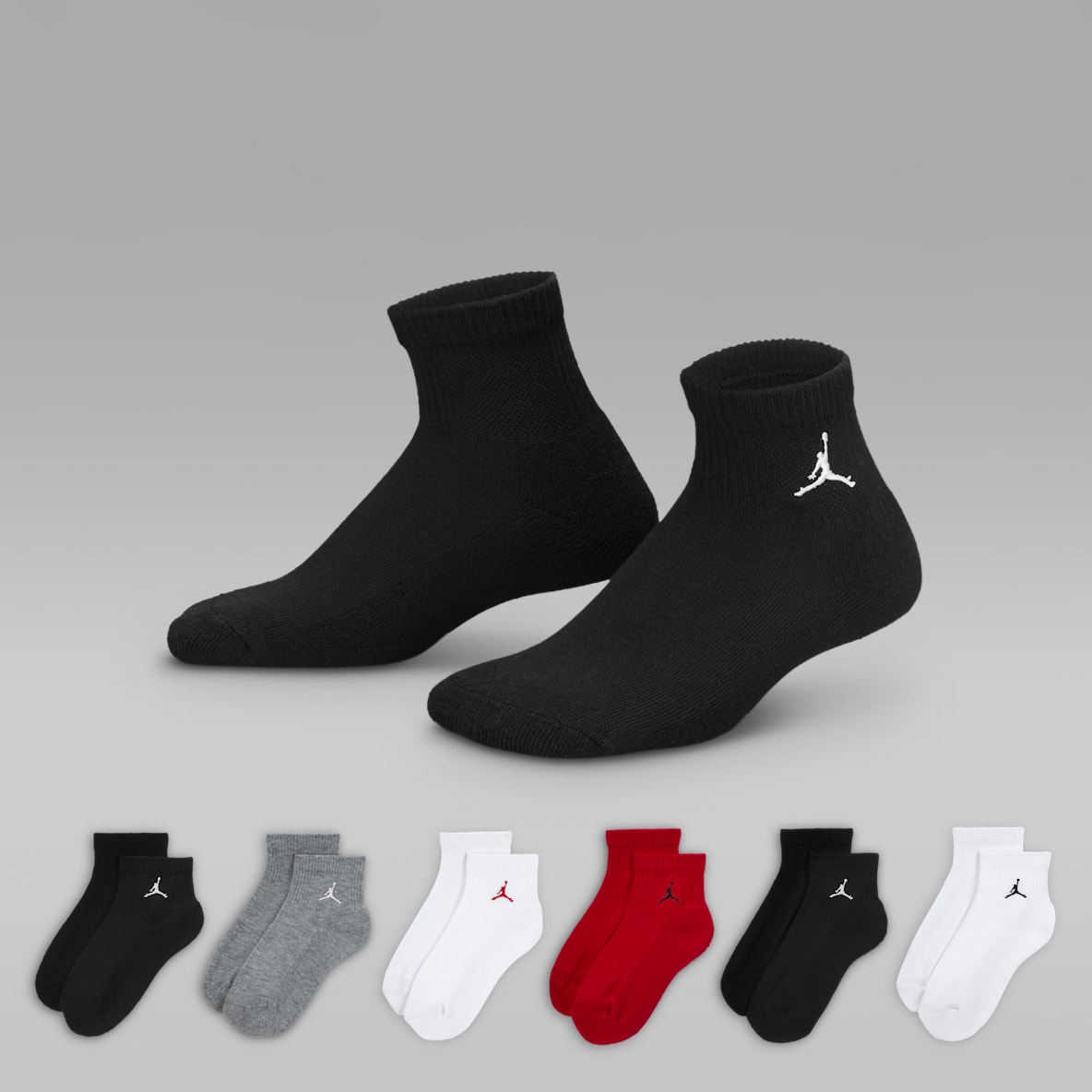 Jordan Everyday Essentials Big Kids' Ankle Socks (6 Pairs)