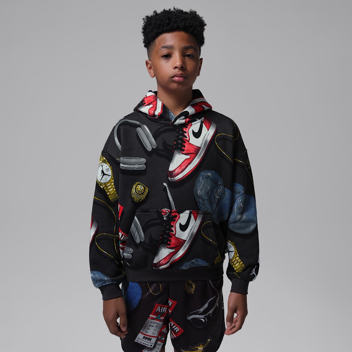 Jordan Big Kids' Mike's Flight Kit Pullover Hoodie