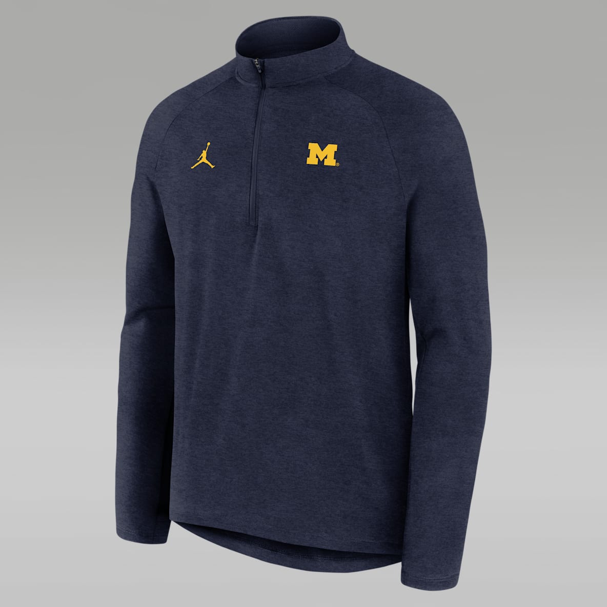 Michigan Stride Men's Jordan Brand Dri-FIT College 1/2-Zip Long-Sleeve Top