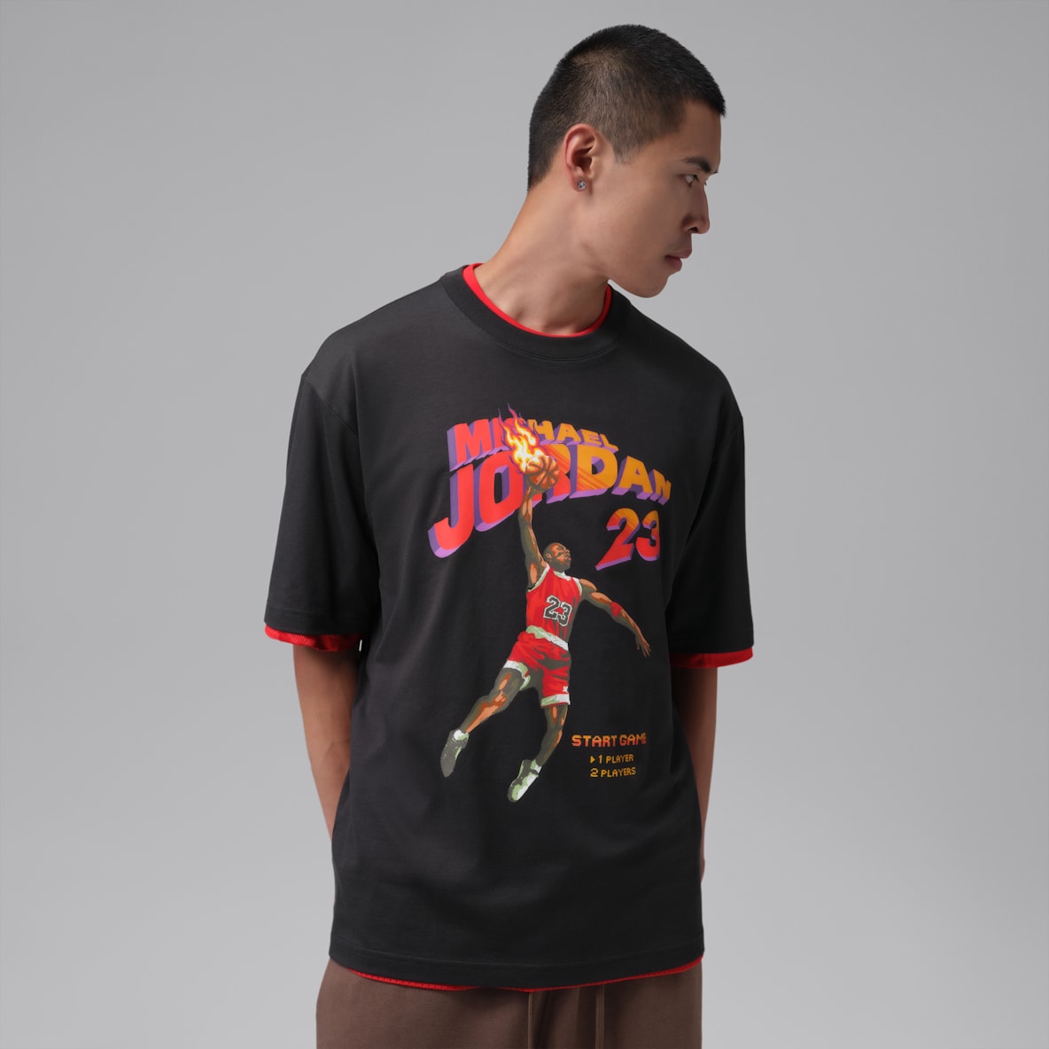 Jordan Brooklyn เสื้อยืดกราฟิกผู้ชาย