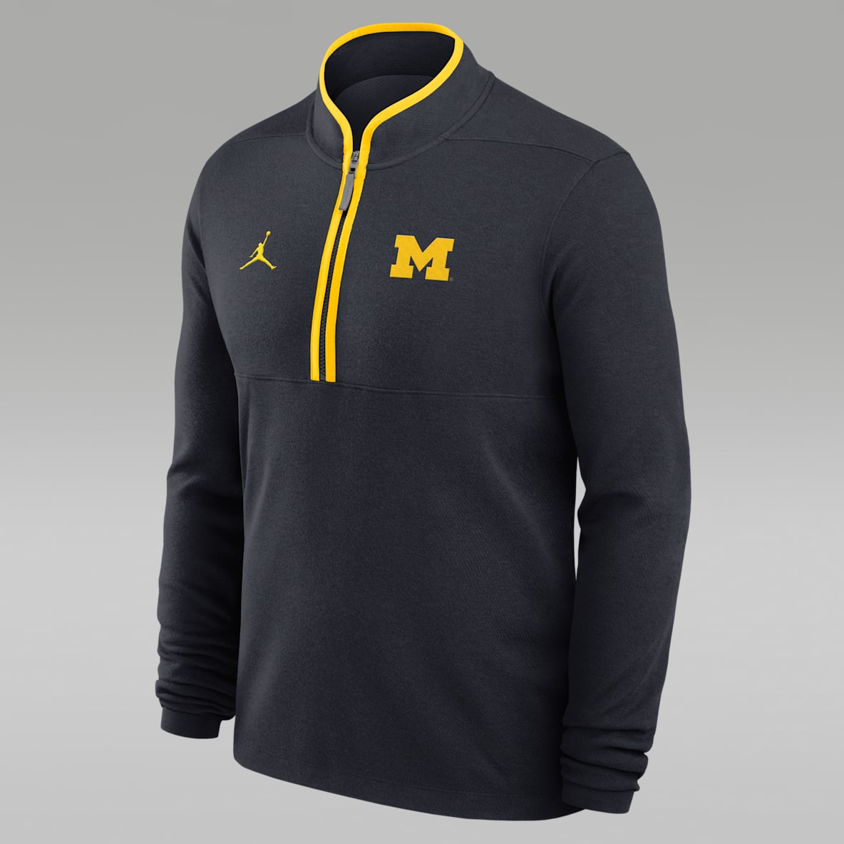 Michigan Courtside Men's Jordan Brand Dri-FIT College Half-Zip Top