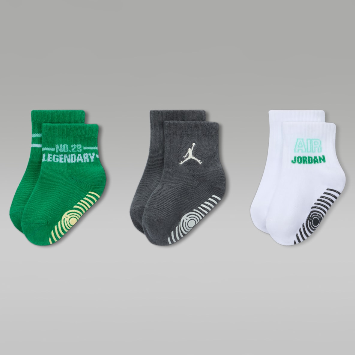 Jordan Calcetines de agarre para bebé Legendary (3 pares)