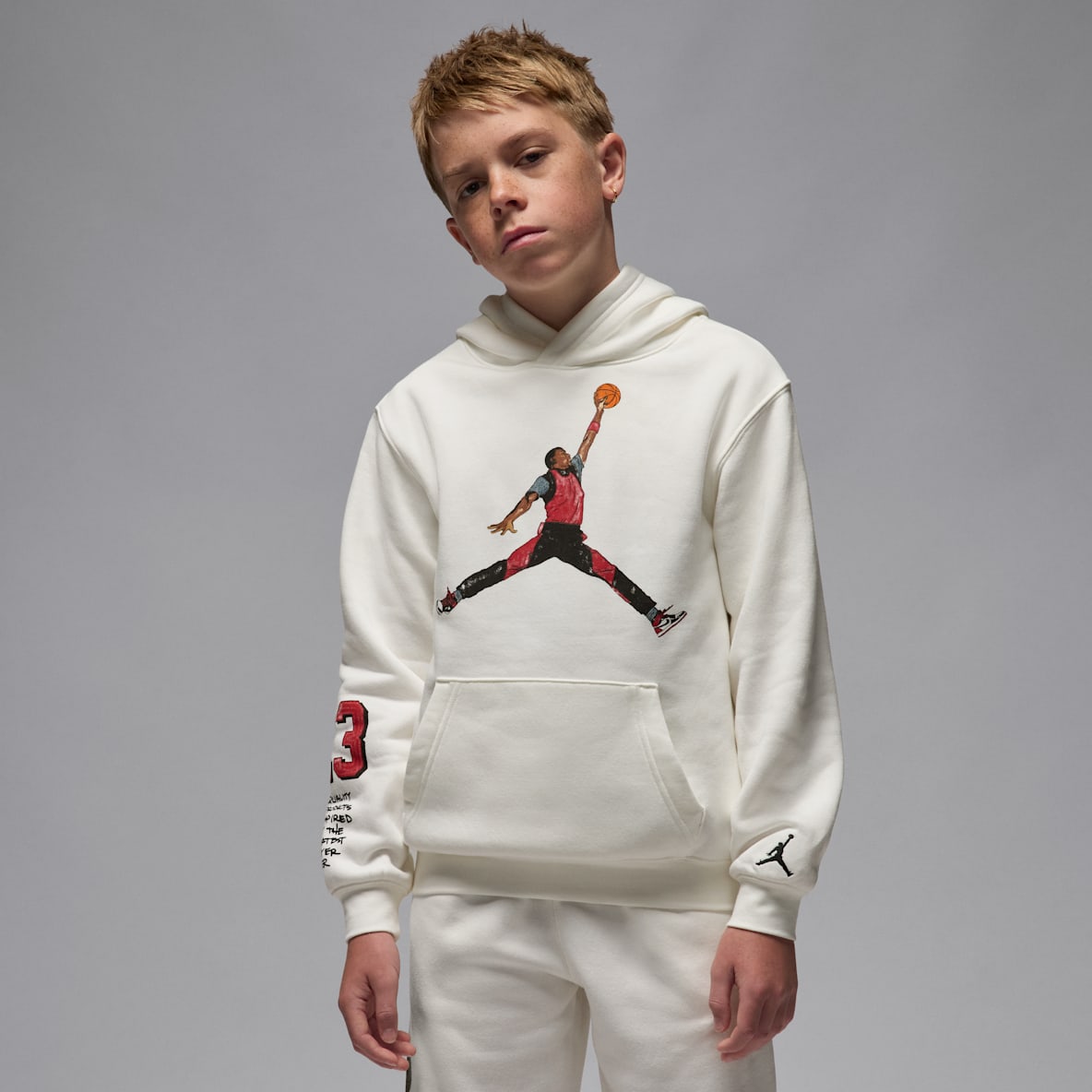 Jordan Jordan Sudadera con gorro sin cierre Sketch para niños talla grande