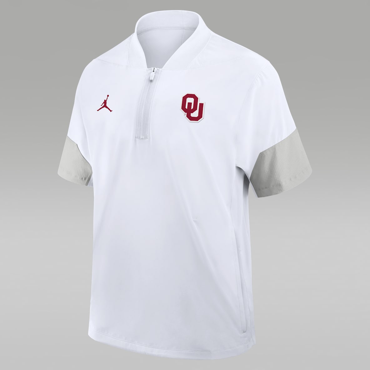 Oklahoma Sideline Coach Oklahoma Sideline Coach Men's Jordan Brand College 1/2-Zip Short-Sleeve Hooded Jacket