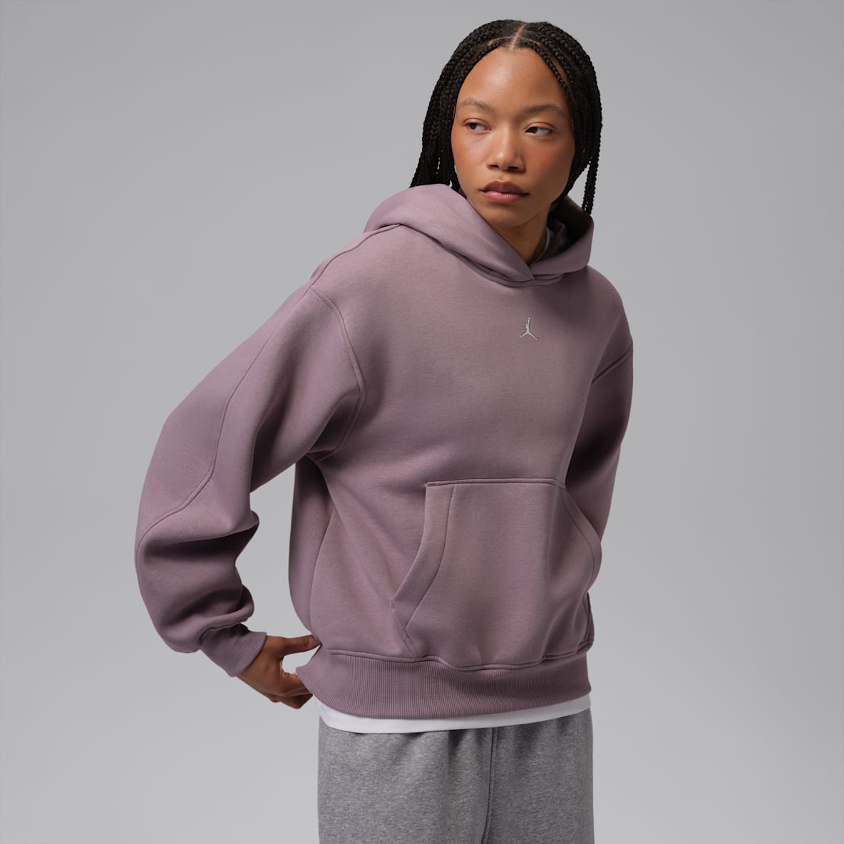 Jordan Brooklyn Sudadera con gorro sin cierre para mujer
