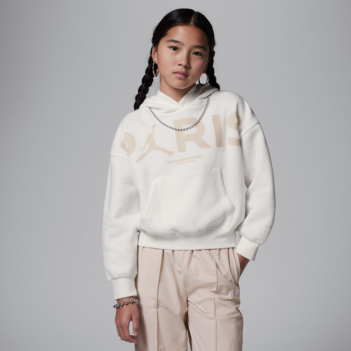 Jordan Paris Saint-Germain Jordan Paris Saint-Germain Big Kids' Brooklyn Fleece Graphic Pullover Hoodie