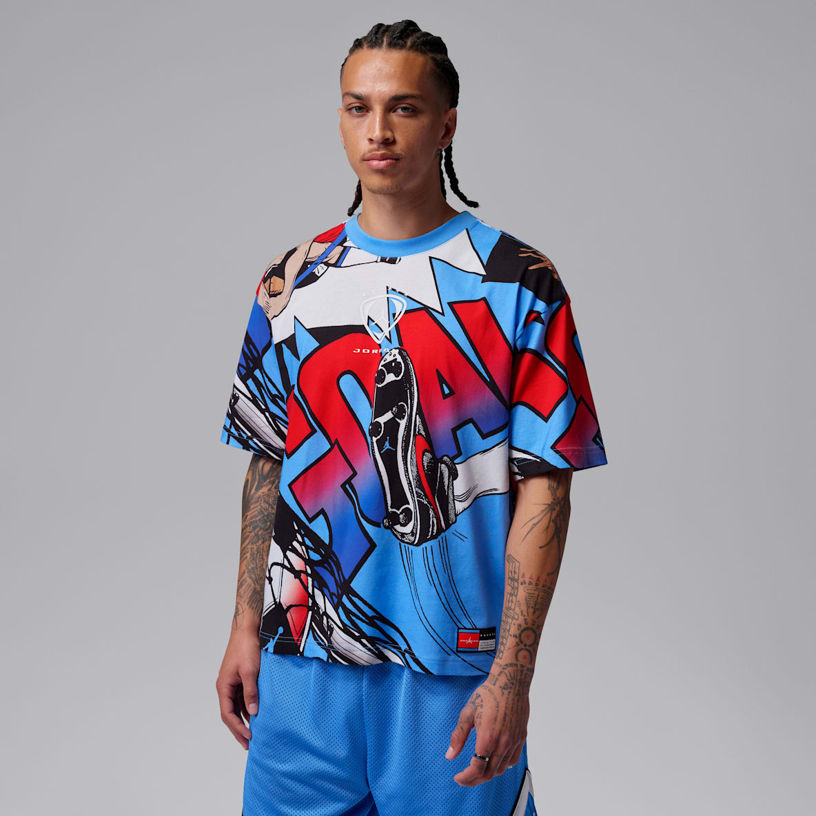 Jordan Brooklyn Playera estampada de manga corta para hombre