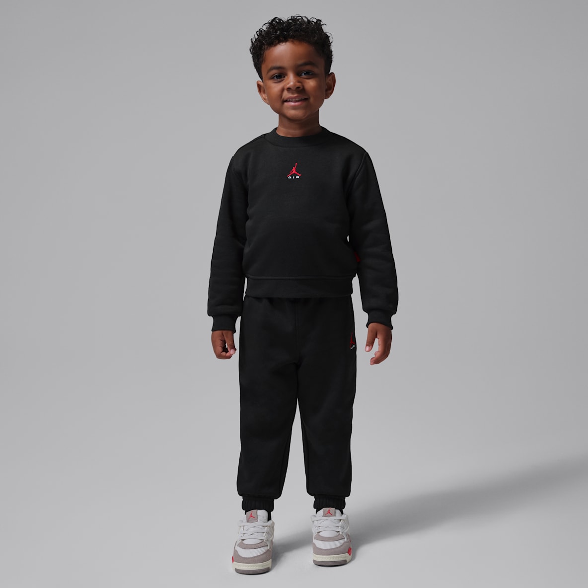 Jordan Brooklyn Fleece Conjunto de 2 piezas con sudadera de cuello redondo infantil
