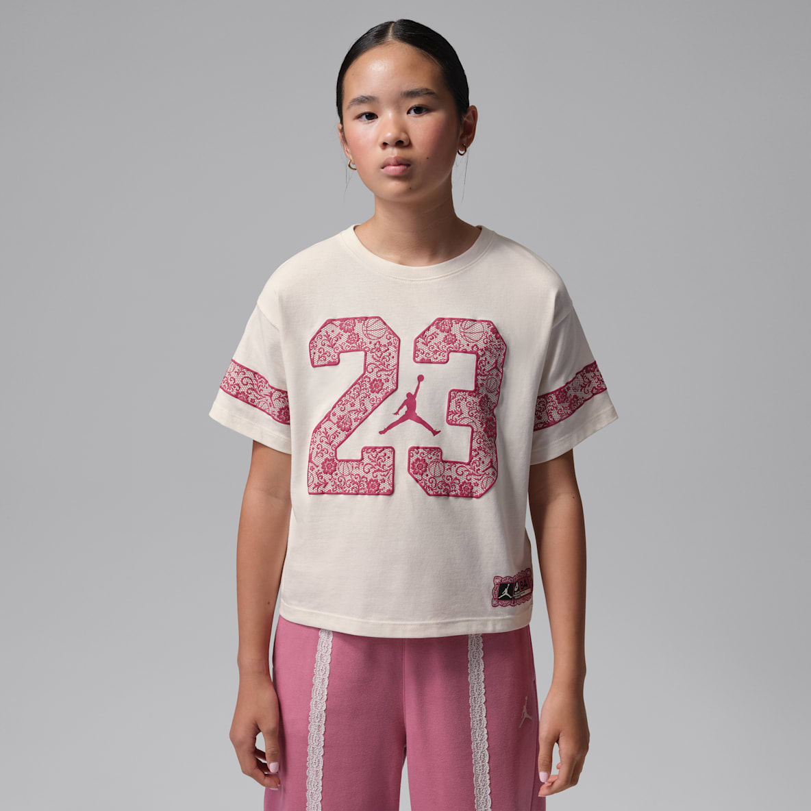 Jordan Older Kids' Floral Lace T-Shirt