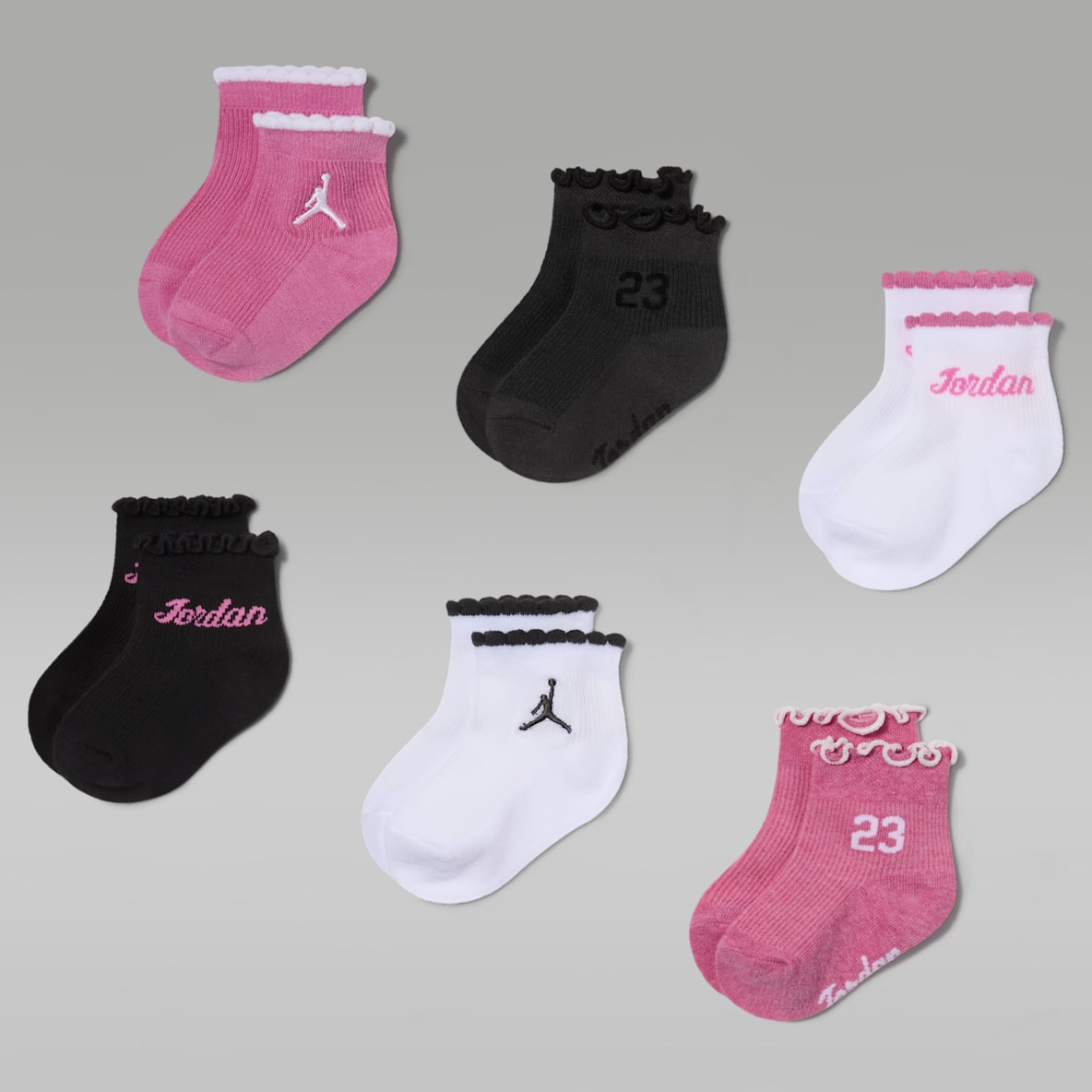Jordan Infant/Toddler Fashion Quarter Socks (6 Pairs)