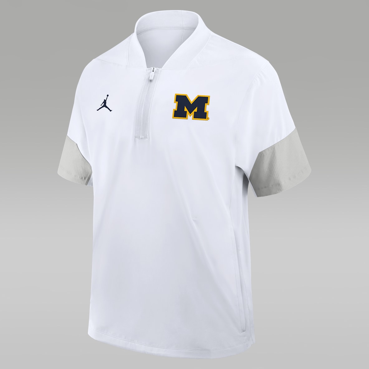 Michigan Sideline Coach Michigan Sideline Coach Men's Nike Jordan Brand 1/2-Zip Short-Sleeve Jacket