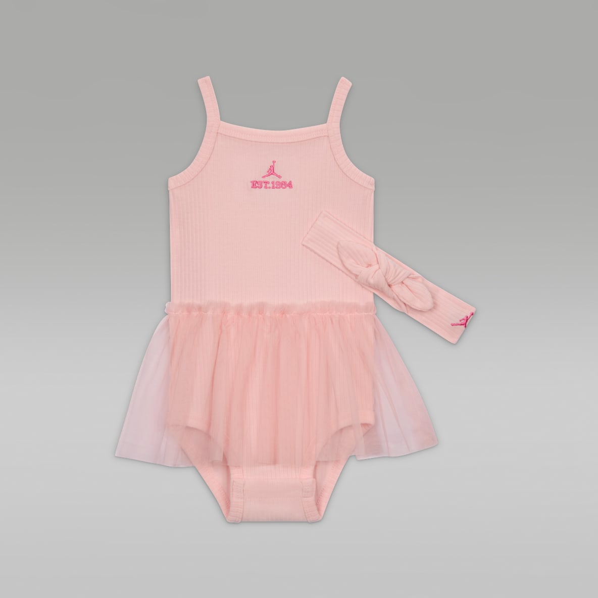 조던 베이비(6-12개월) 튀튀 바디수트 및 헤드밴드 세트