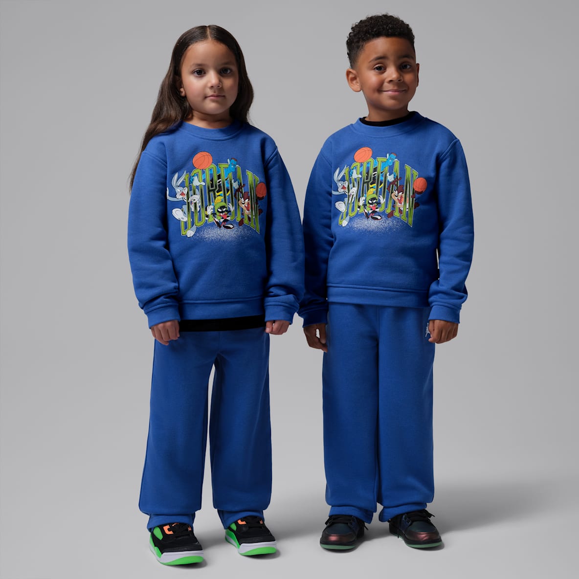 Jordan Space Jam 30 2-delige set met kleutertop met ronde hals en gebogen logo