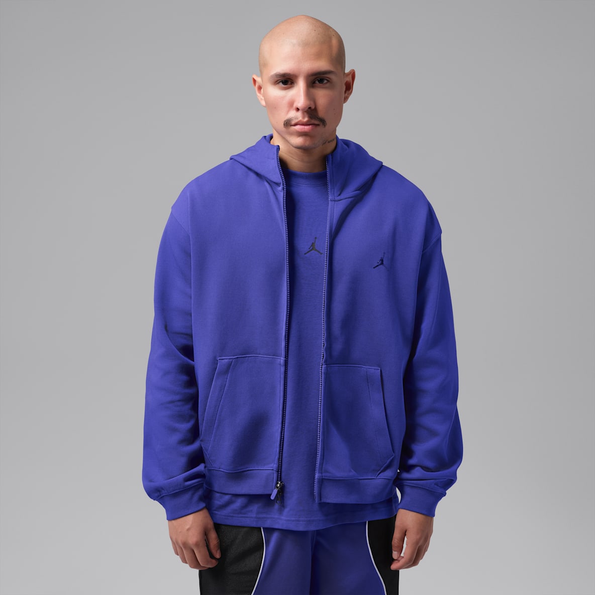 Jordan Sport Hoop Fleece Sudadera con gorro de cierre completo Dri-FIT para hombre