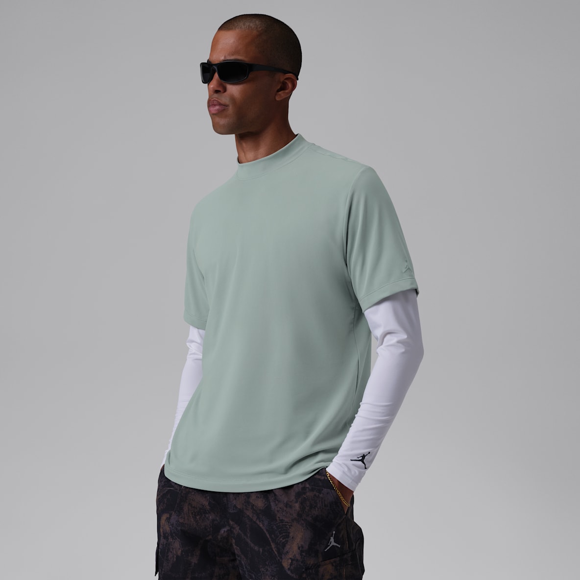 Jordan Sport Men's Mock-Neck Golf T-Shirt