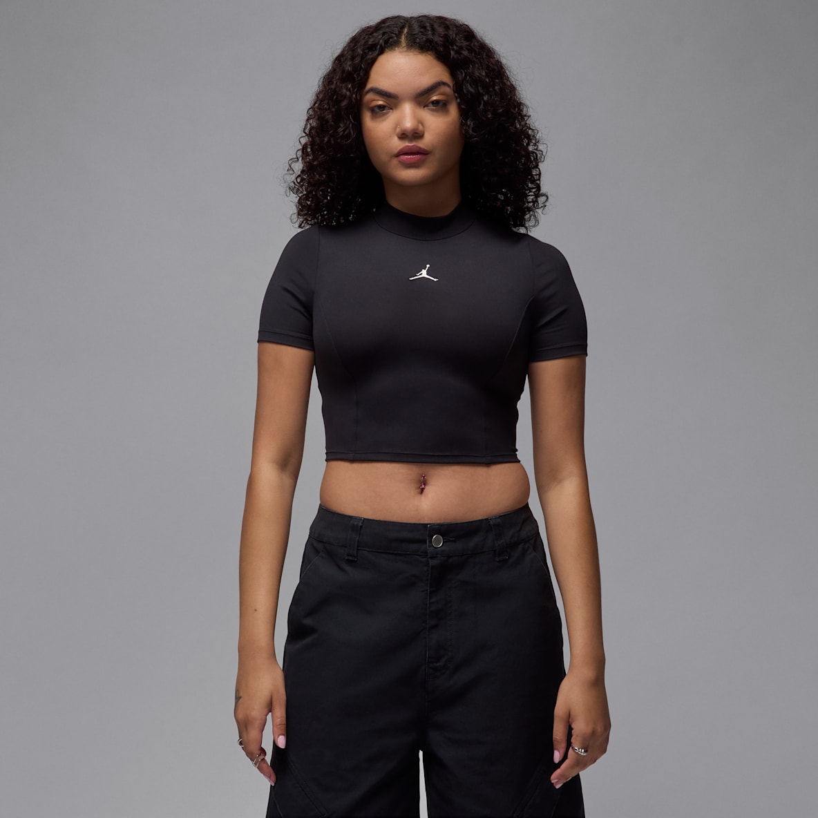 Jordan Jordan Kurzarmshirt aus Strickmaterial mit verkürztem Schnitt (Damen)