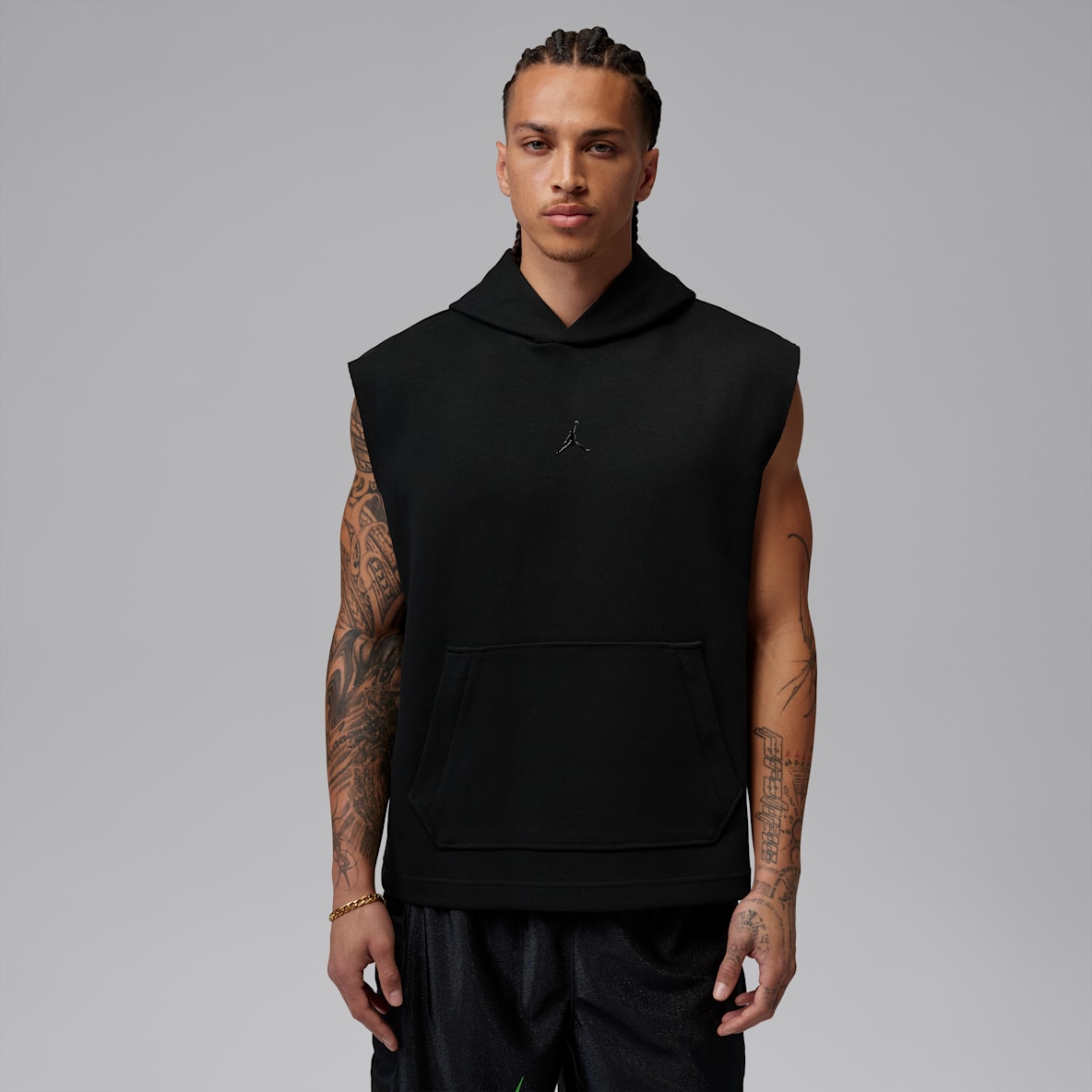 Jordan Sport Hoop Fleece Dri-FIT ermeløs hettegenser til herre