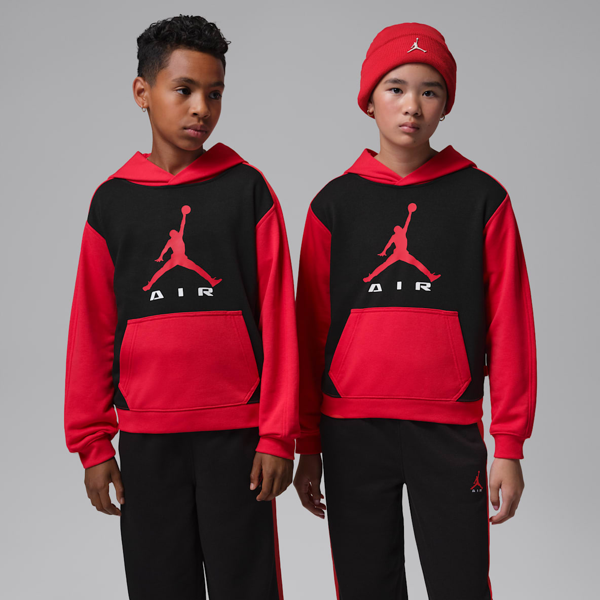 Jordan Sudadera con gorro sin cierre Air para niños talla grande