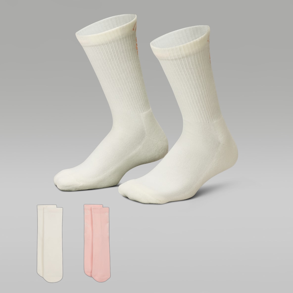 Jordan Jordan Big Kids' Sparkle Mesh Half Crew Socks (2 Pairs)