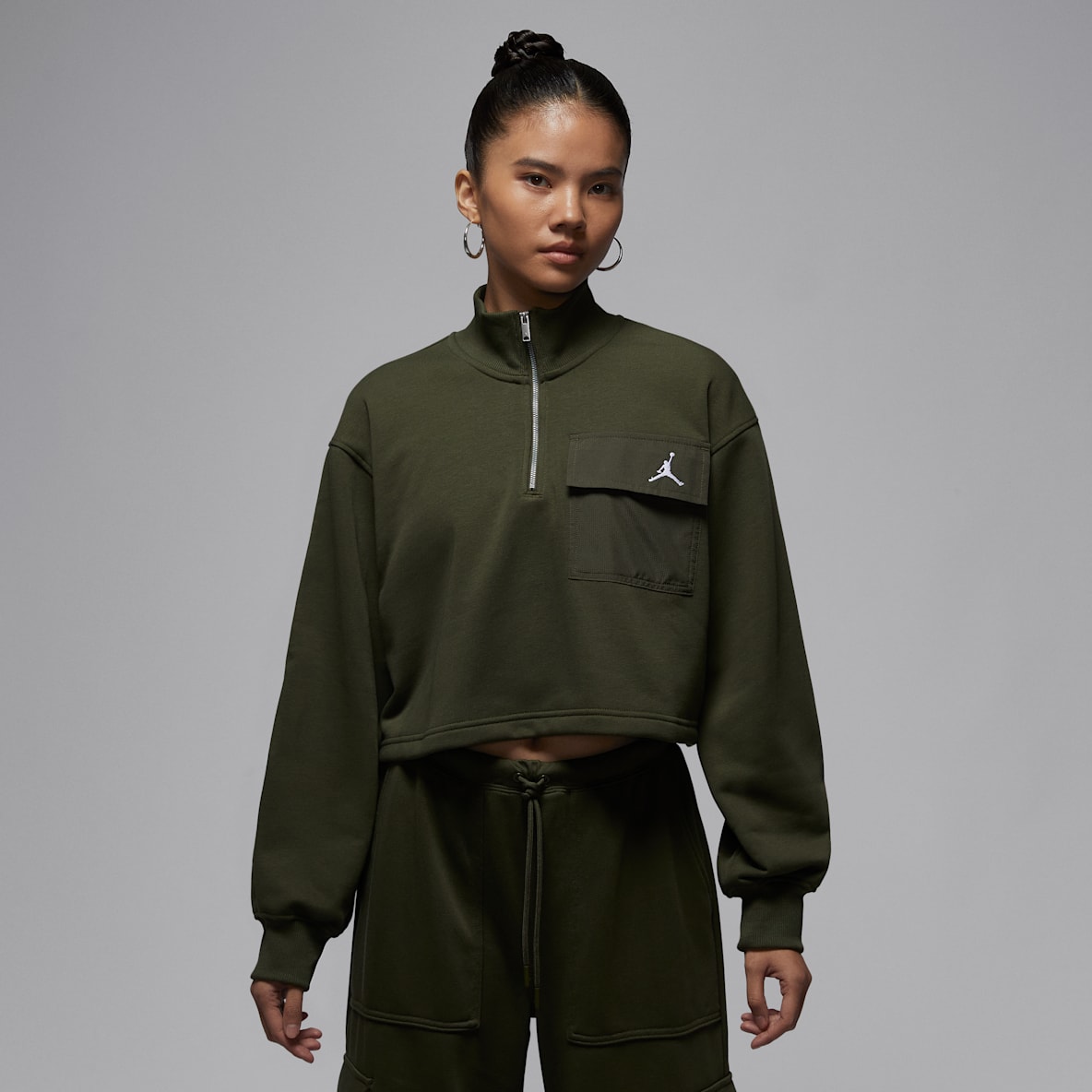 ジョーダン ブルックリン フリース ウィメンズ 1/4ジップ ハイク マイク トップス