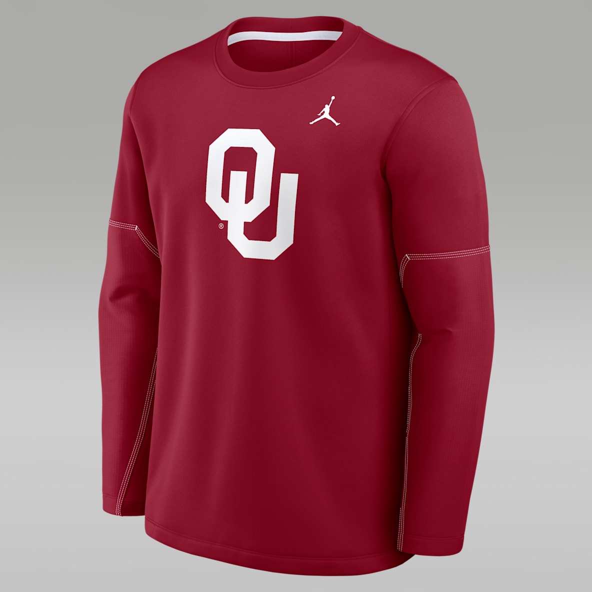 Oklahoma Sideline Coaches Men's Jordan Brand Therma-FIT College Long-Sleeve T-Shirt
