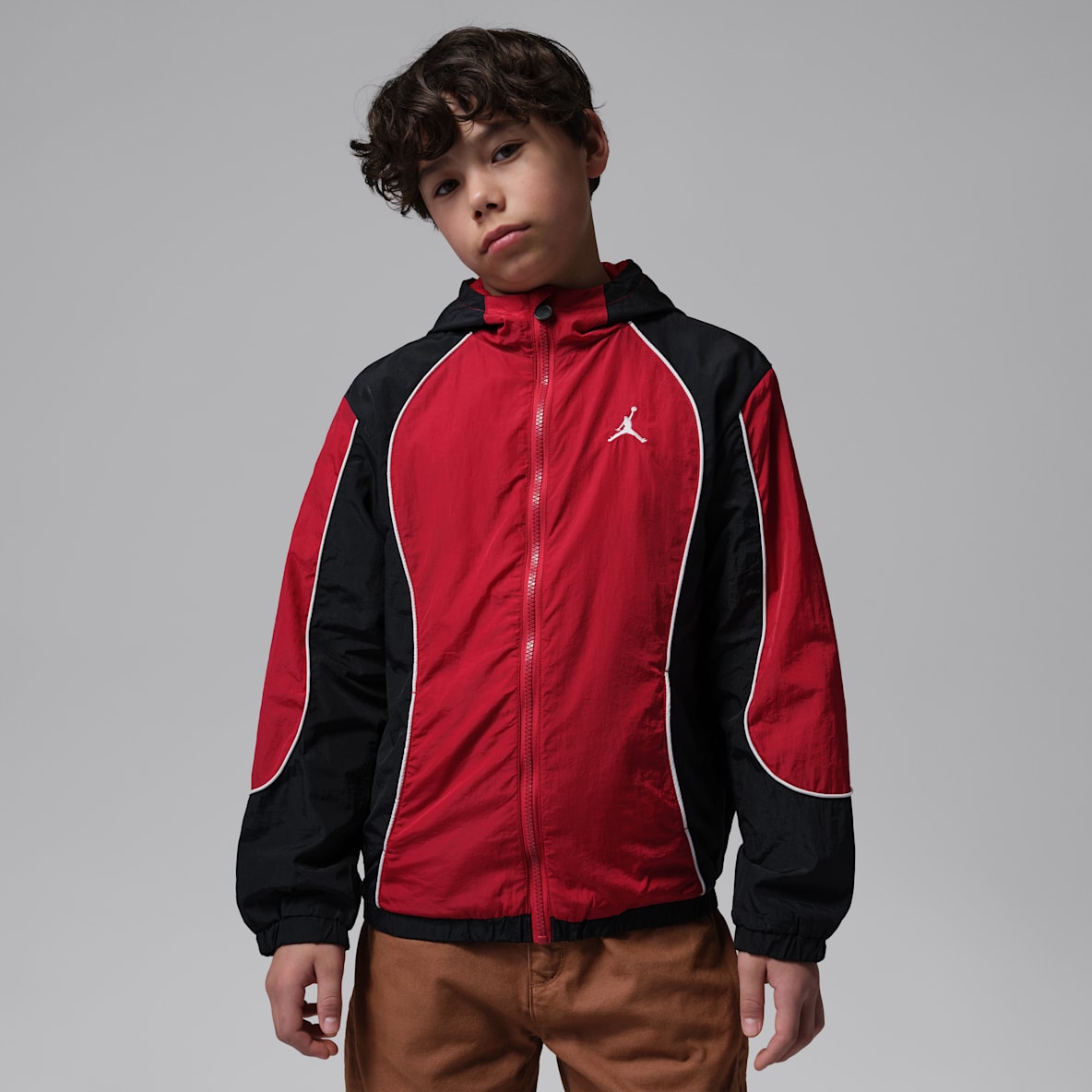 조던 주니어 컬러 블록 윈드 재킷