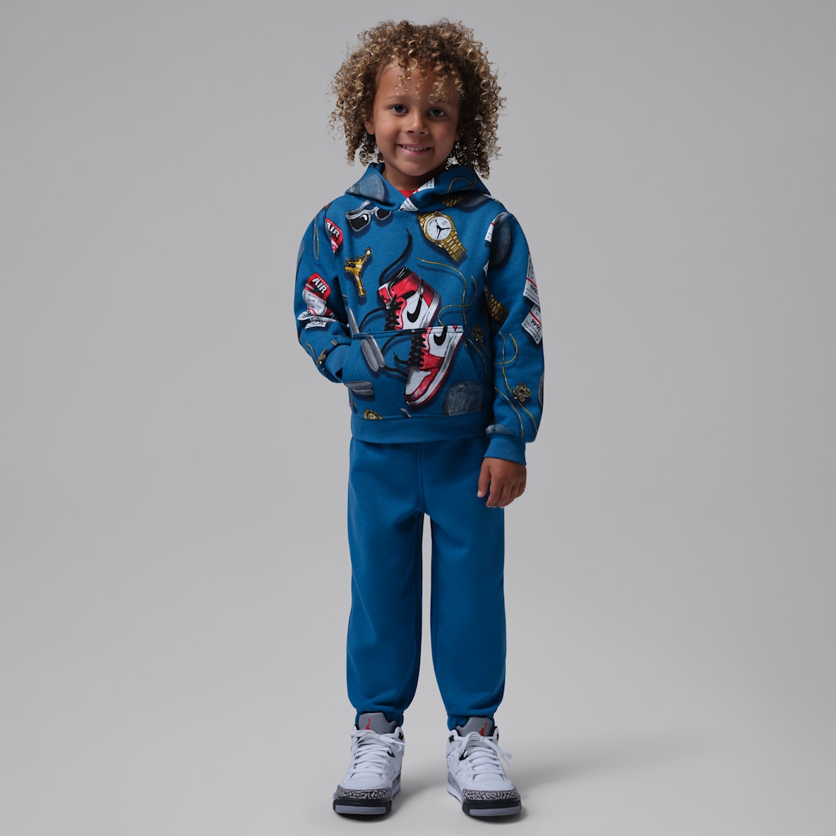 Jordan Toddler Jersey Printed Fleece 2-Piece Trouser Set