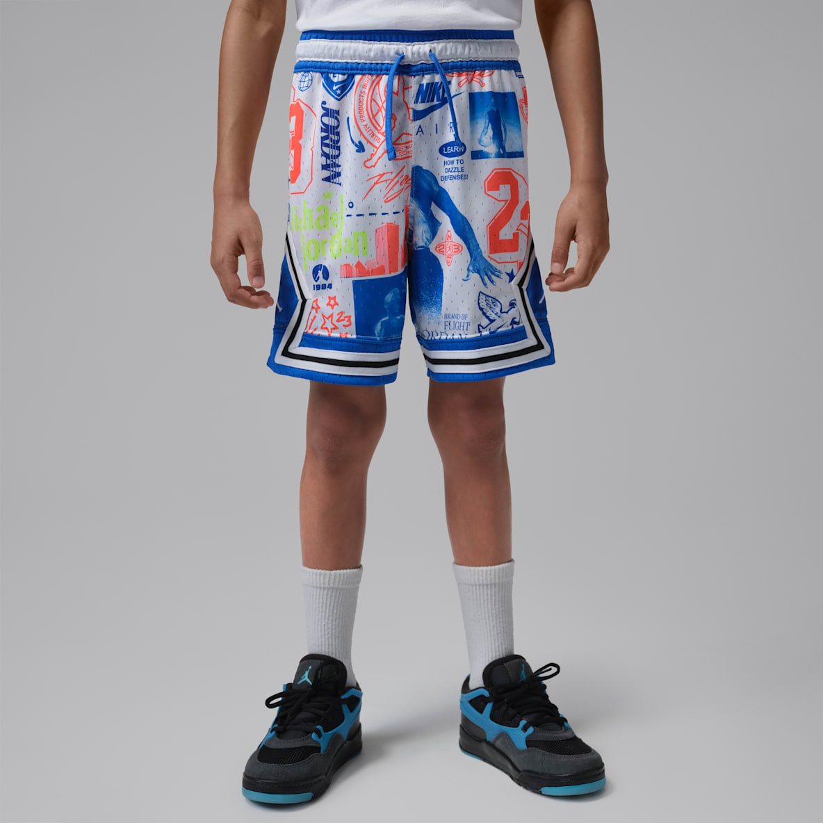 Jordan Dri-FIT Little Kids' MJ Printed Sport Diamond Shorts