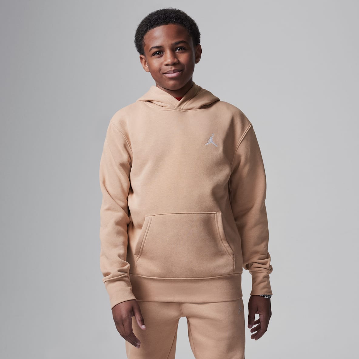 Jordan Jordan Sudadera con gorro sin cierre de tejido Fleece Brooklyn para niños talla grande