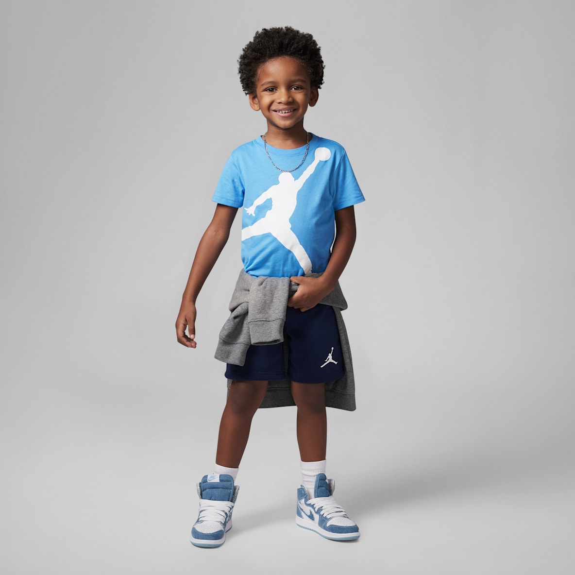 Jordan Conjunto Jumbo Jumpman de 2 piezas de shorts para niños talla pequeña